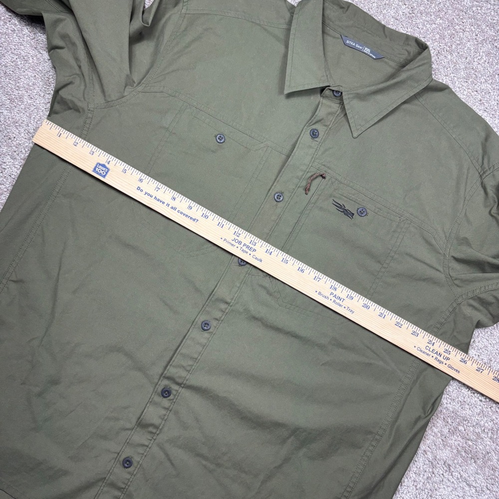 Sitka Gear Harvester Shirt Mens XXL Olive Green Long Sleeve Button Up Stretch - Picture 4 of 8